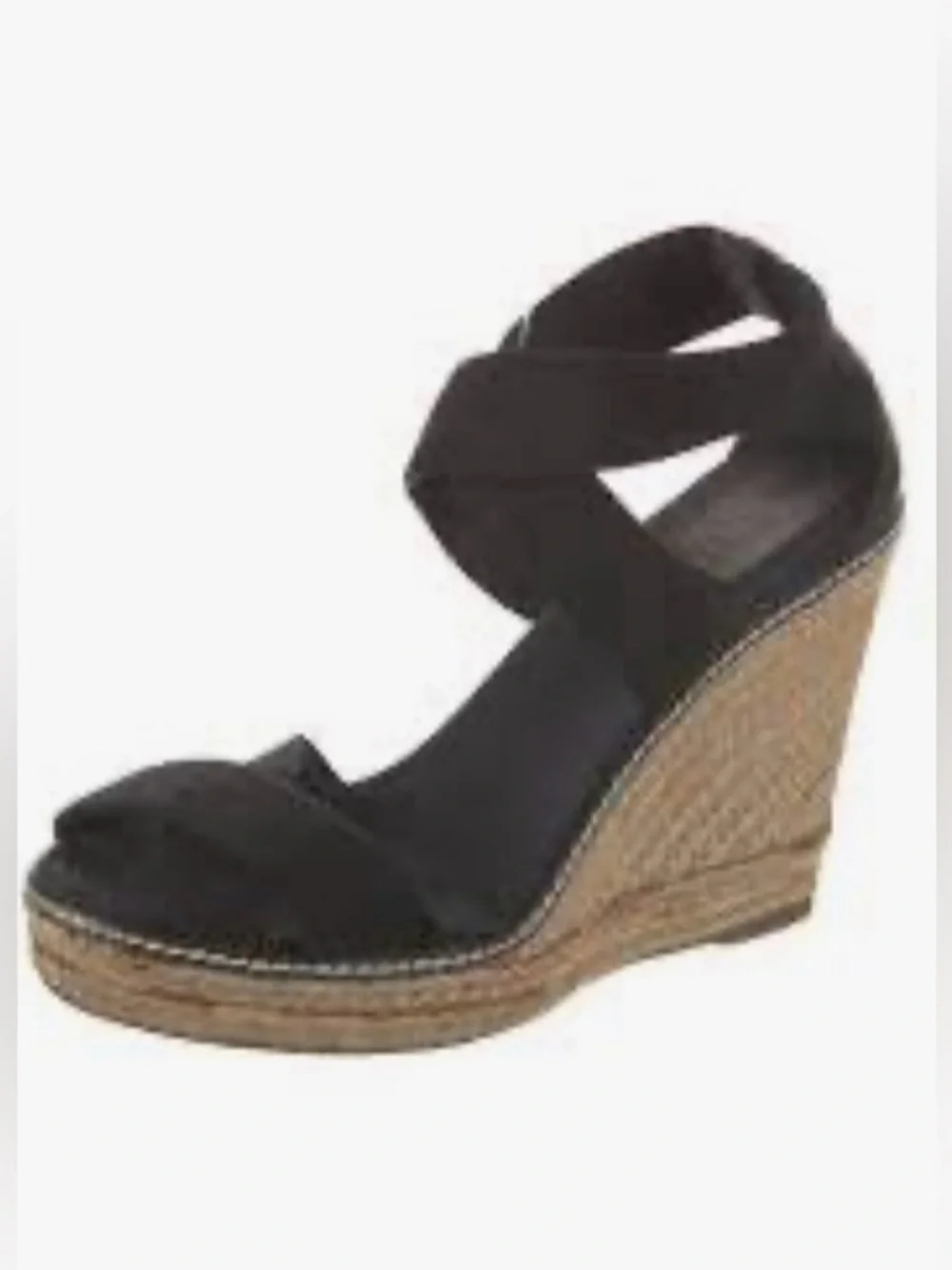Tory Burch Adonis Espadrille Wedge Criss Cross Ankle Strap Sandals